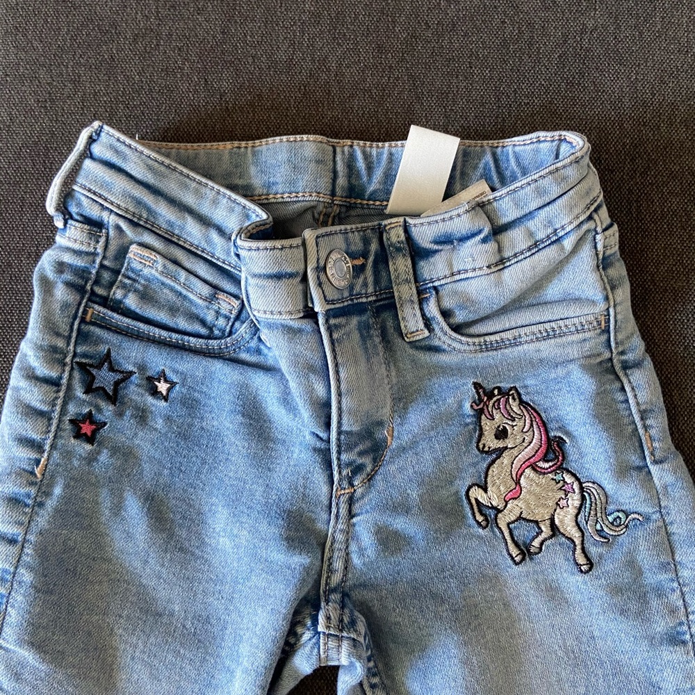 HM Denim girls- Unicorn embroidery